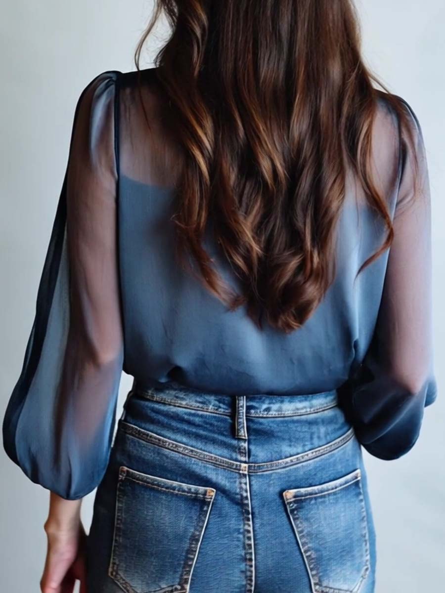 Blomstret boheme chic bluse til kvinder