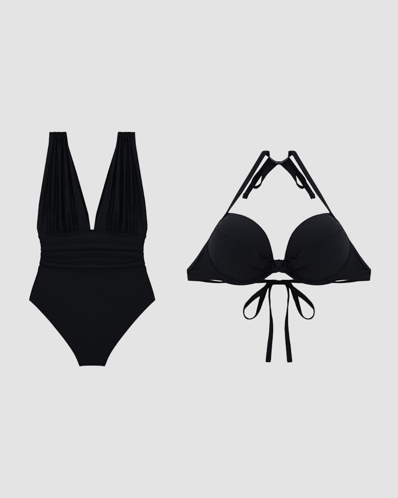 Sienna | Luxury Shaping Swimsuit with Deep V-Neck