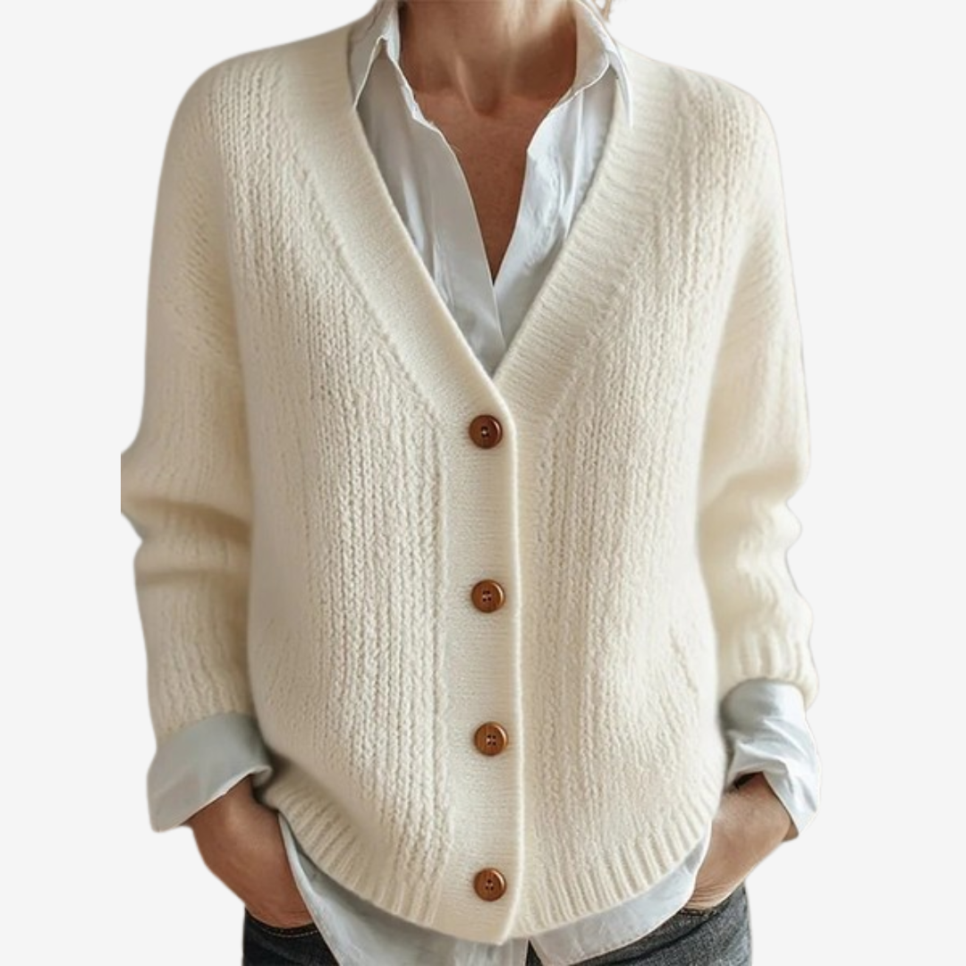 Merlin™ knap-op blød cardigan