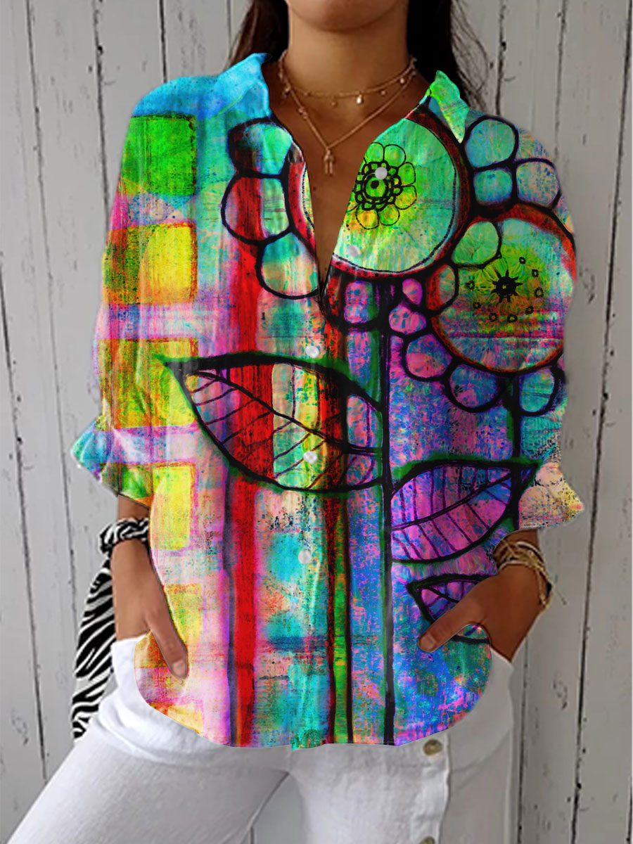 Fenna | Artistic Bloom Bluse