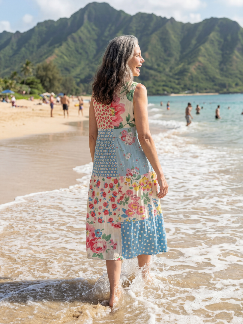 Kira | Vestido Midi Floral Costeiro