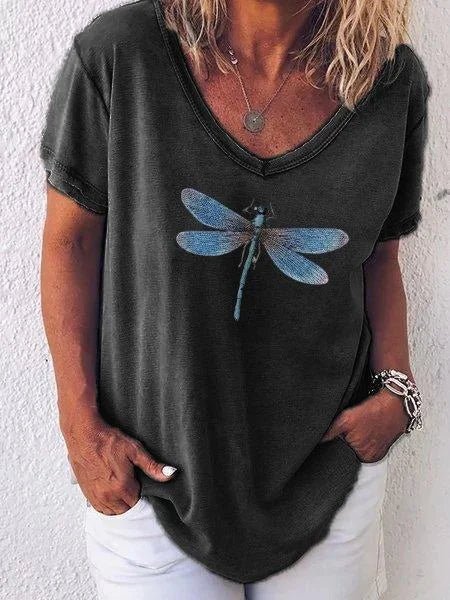 Estelle | T-shirt med V-udskæring