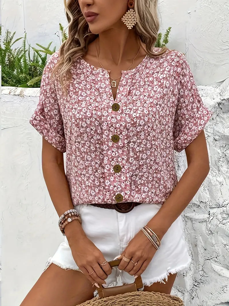 Verna™ | Stilfuld bluse med blomsterprint