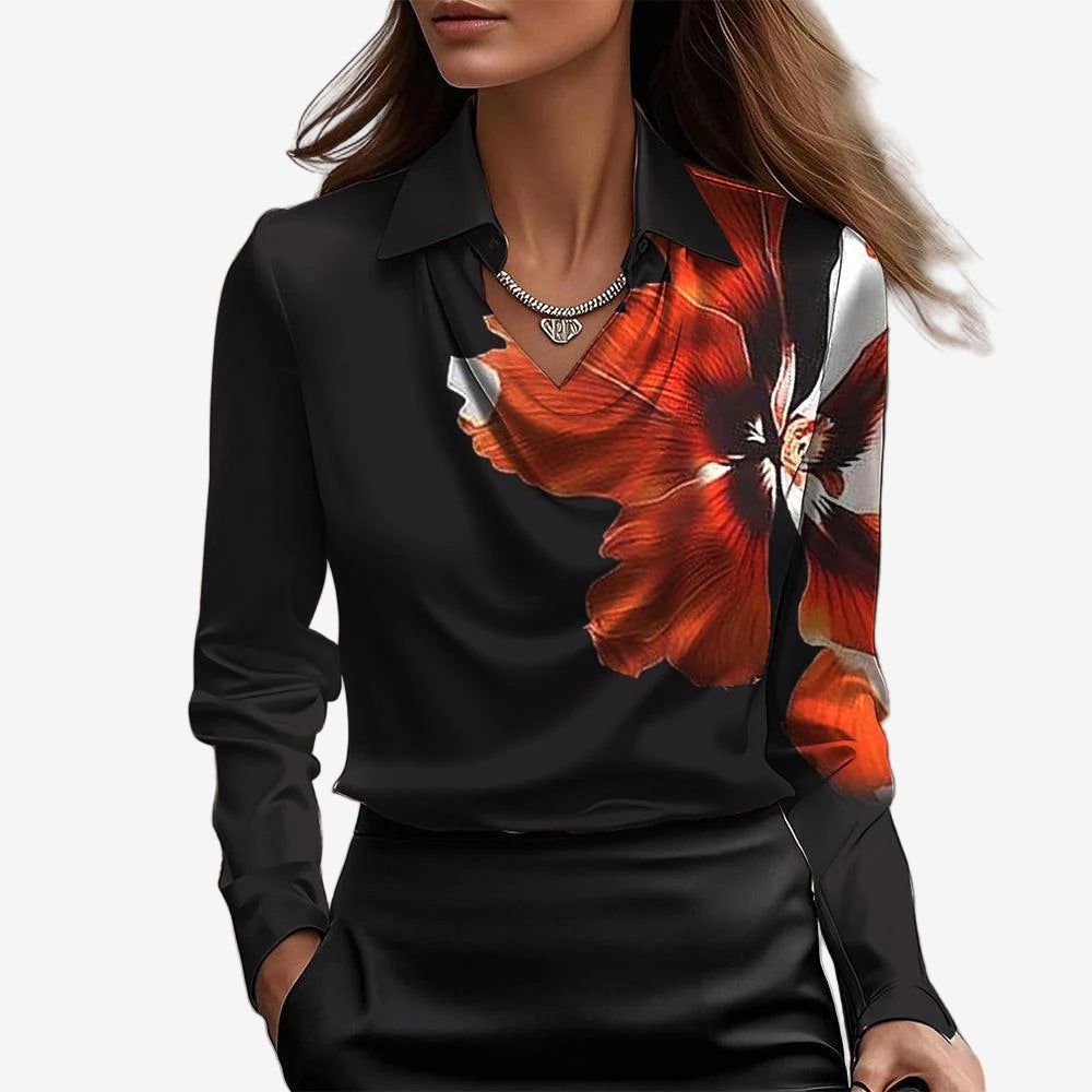 Elira™ Bluse med halstørklædekrave