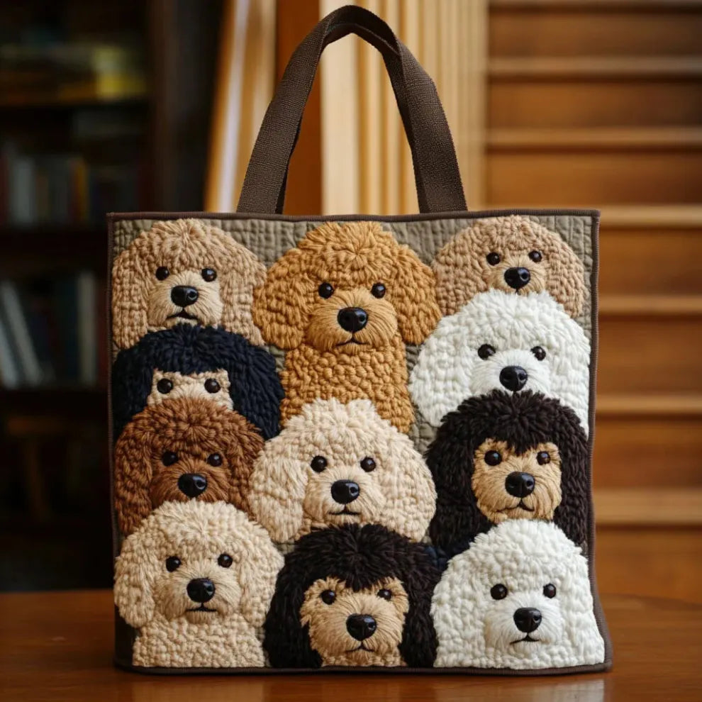 Puppy Love | Håndlavet quiltet taske