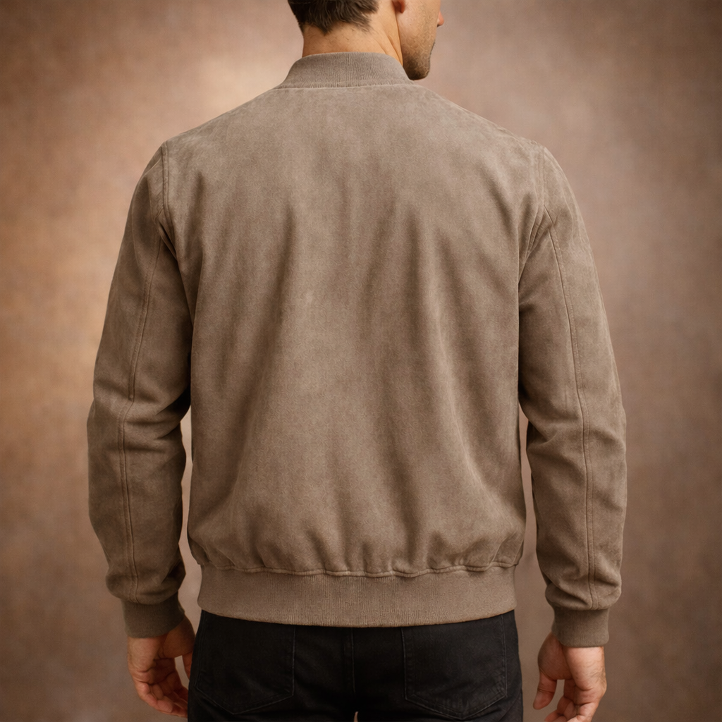 Jackson | Leichte Wildleder-Bomberjacke für Herren, elegante Freizeit-Oberbekleidung für alle Jahreszeiten