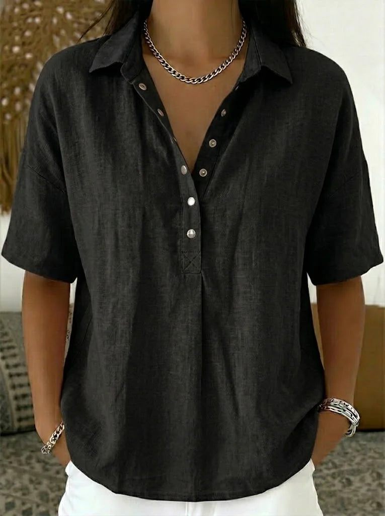 Willow | Skjortebluse med krave og knapper