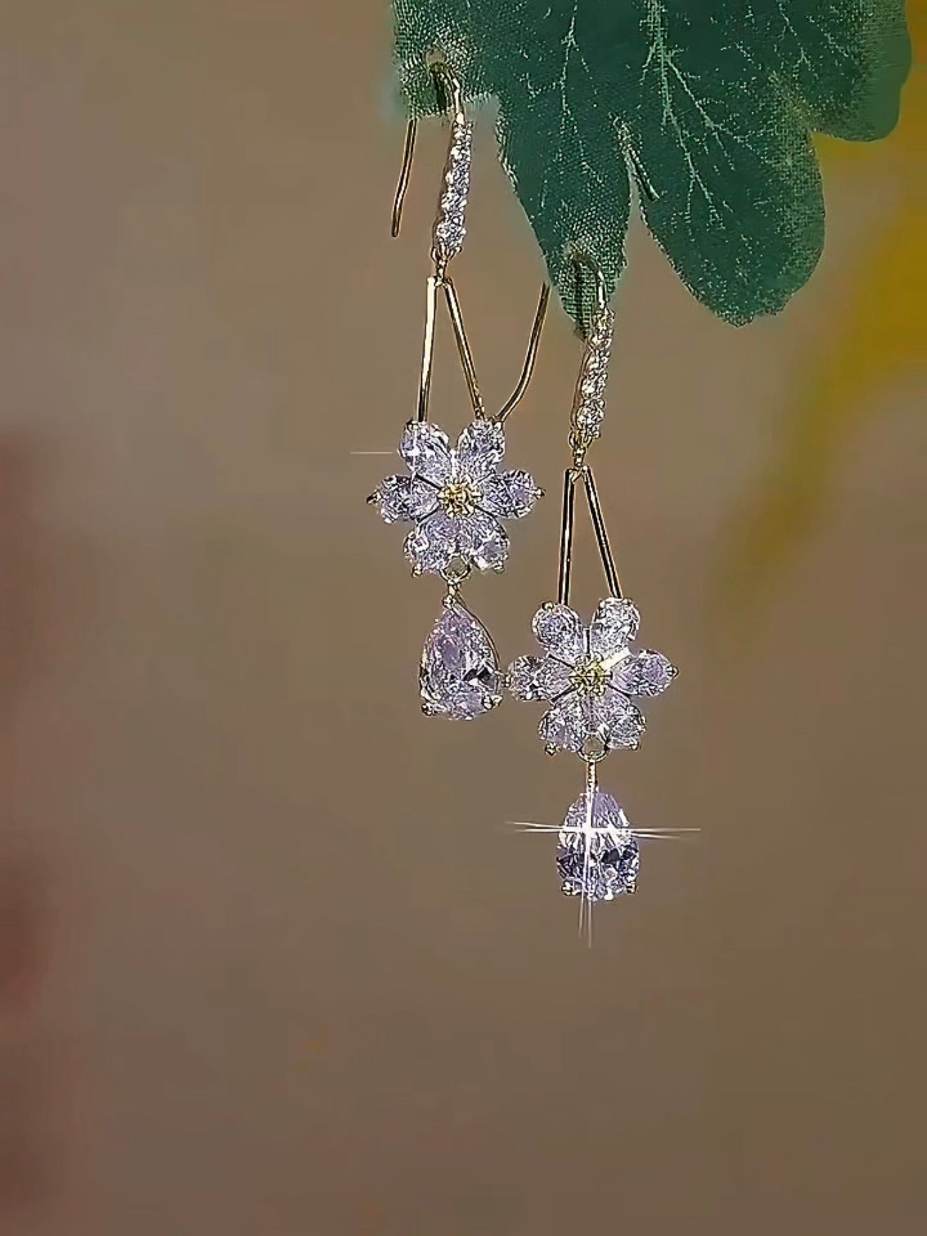 Lunora Gold Plated Statement Earrings