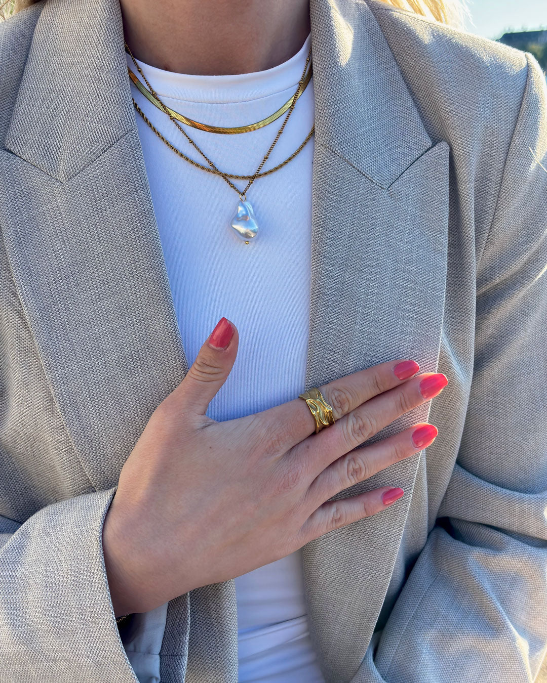 Jaylinette | Stor ring 18K guld