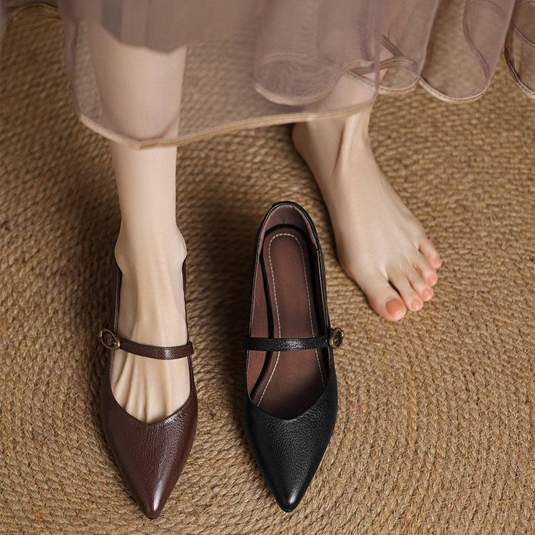 Eloria læder kitten heels