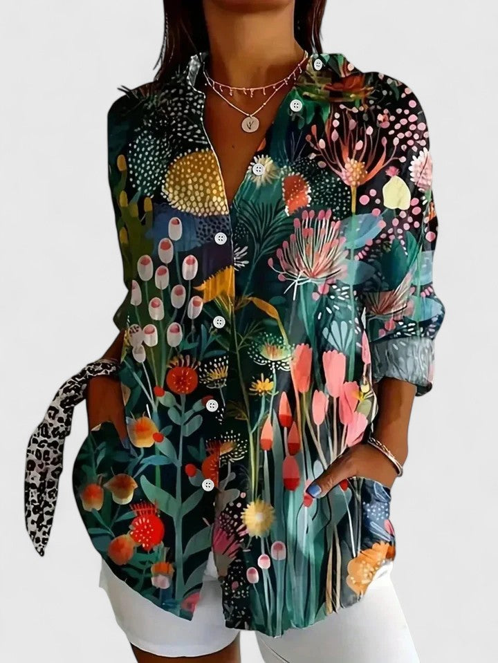 Anica | Blusa Artística com Botões