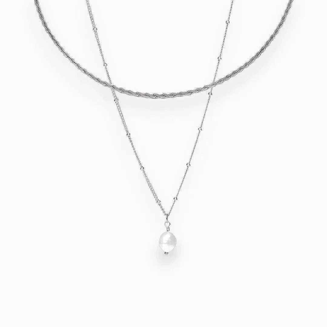 Séravelle | Moderne choker-sæt med perlevedhæng