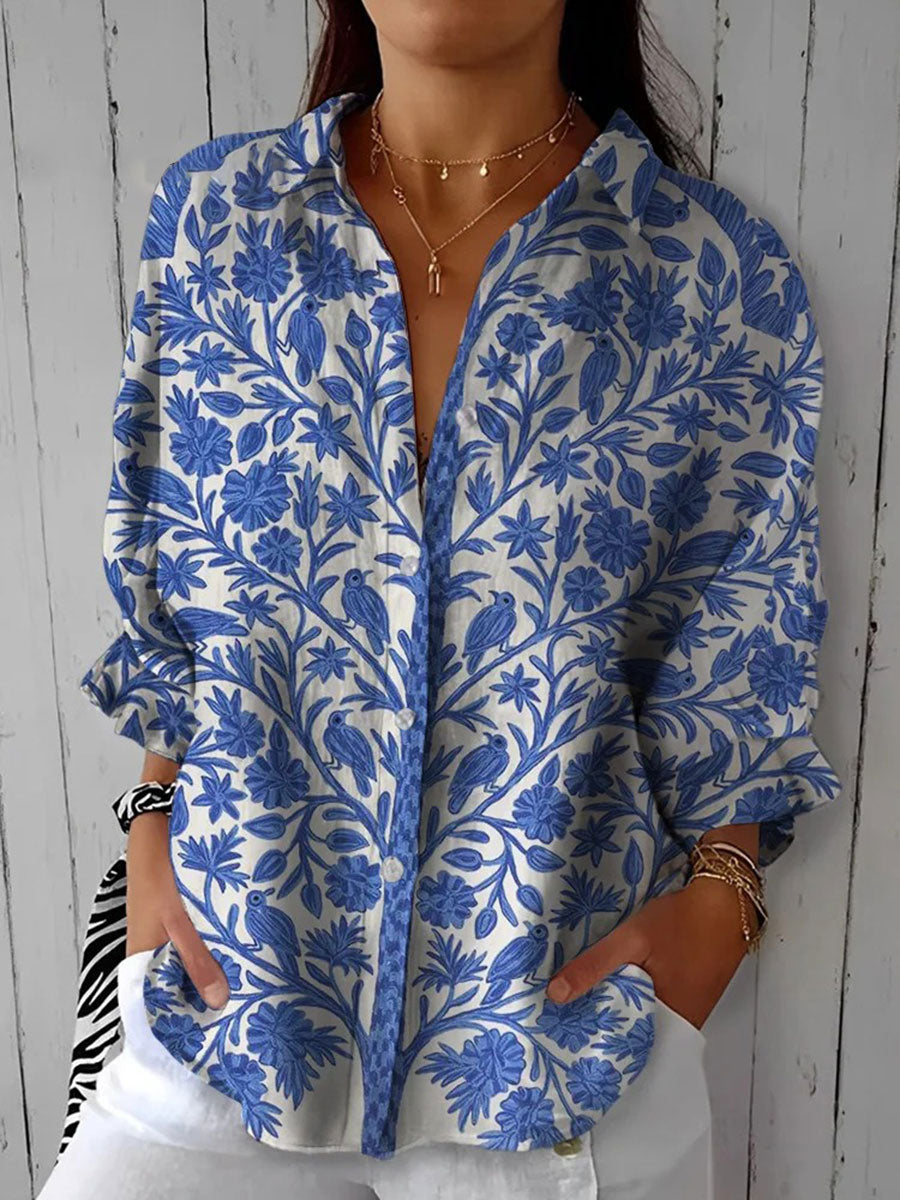 Frederikke | Blå Garden Bluse
