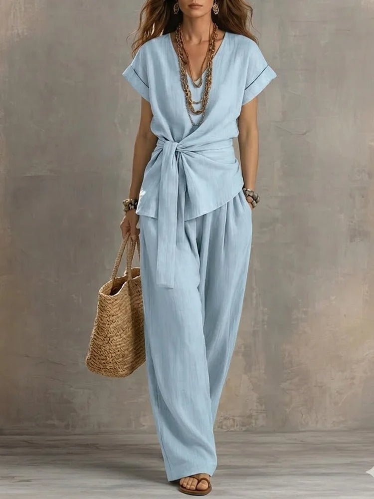 The Casual Cotton Linen Two-Piece Set