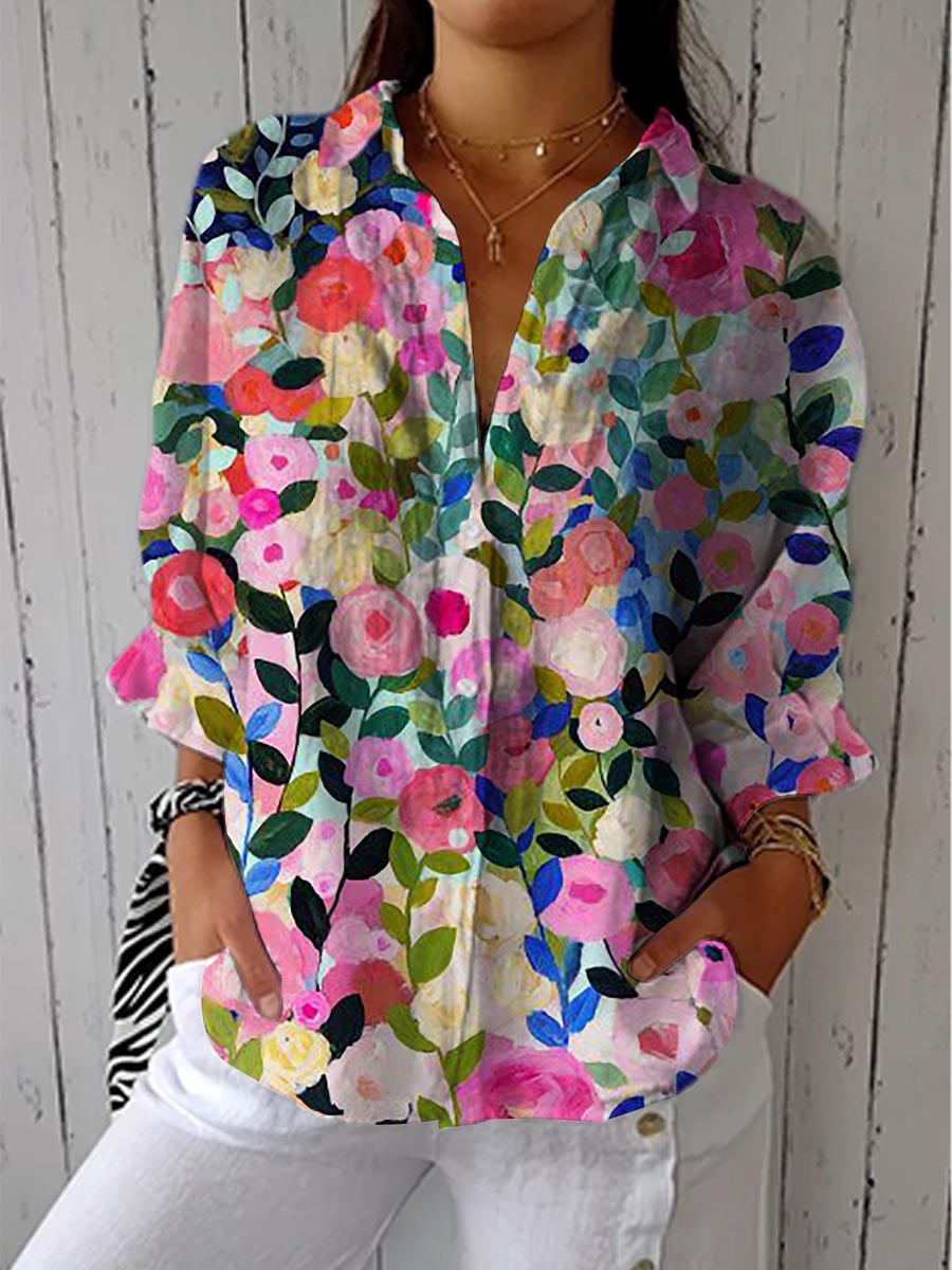 Frida | Bloom Canvas Bluse