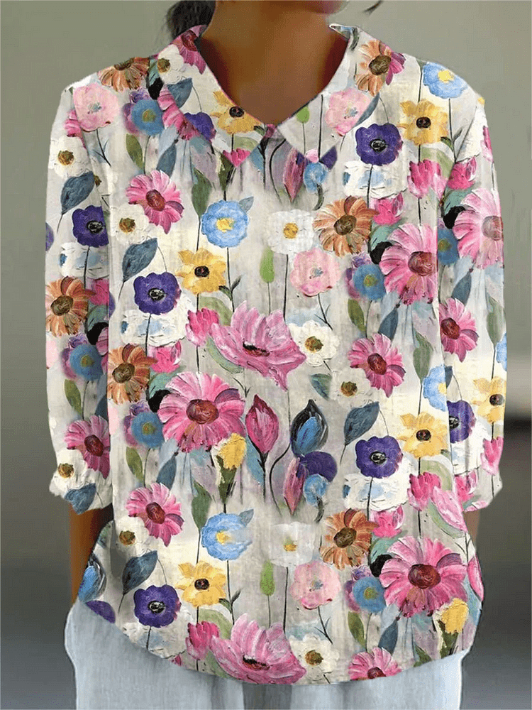 Jill | Kunstnerisk Blomstret Top