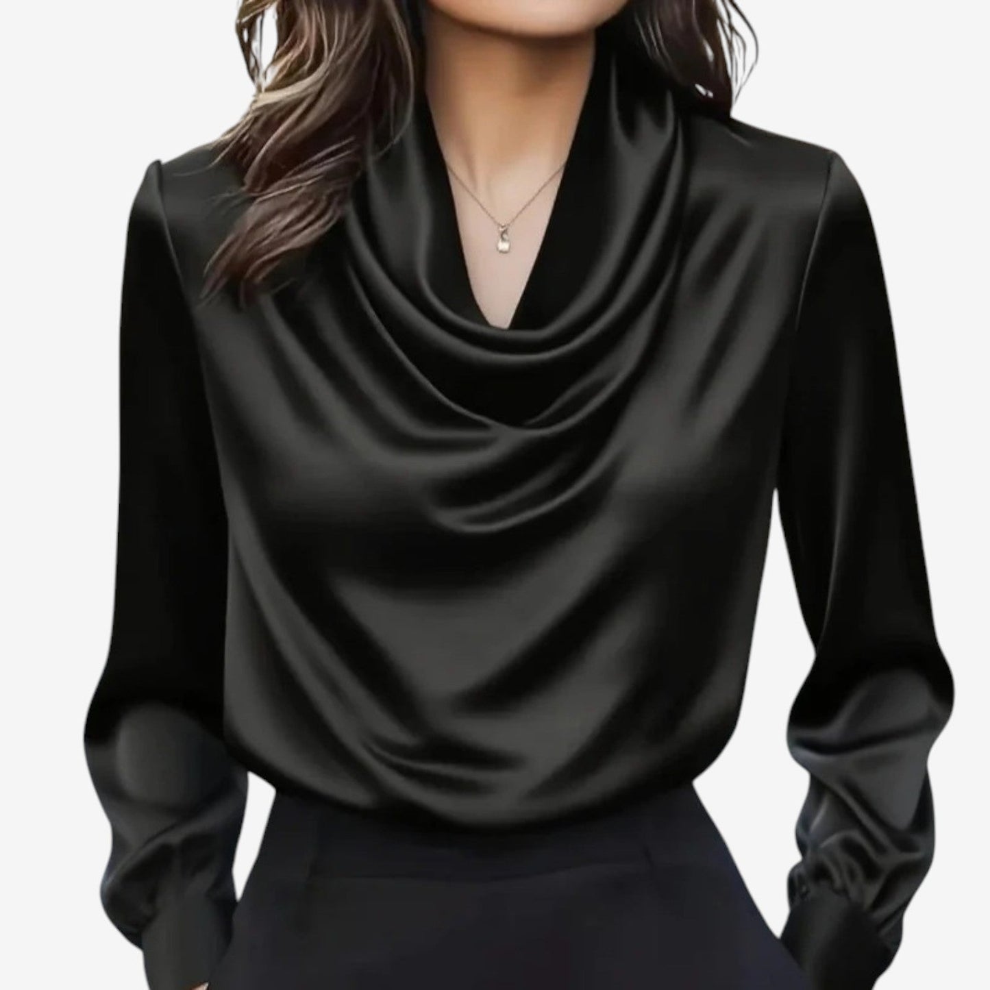 Katia™ Bluse med draperet krave