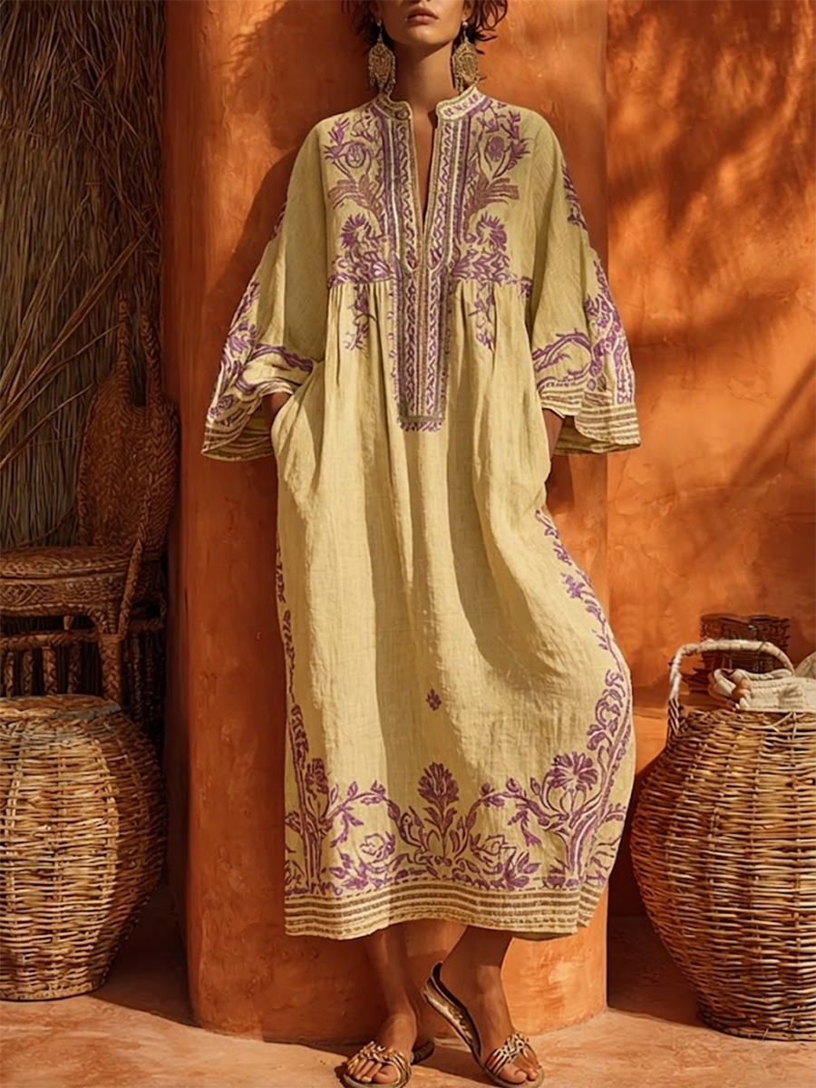 Zahara™ boheme blomster maxi kjole