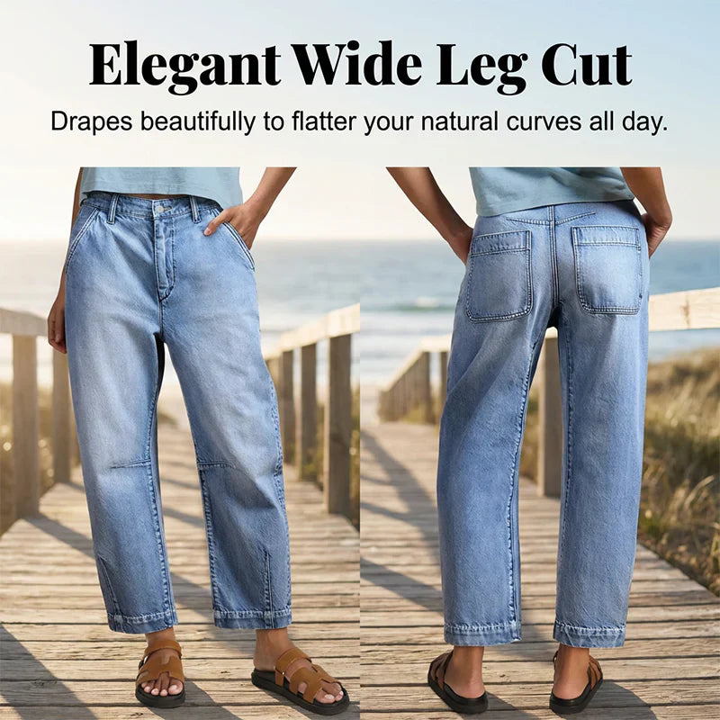 Women’s High Waisted Barrel Leg Jeans