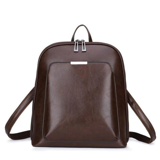 Classic Backpack with Double Zipper - Elegant Design