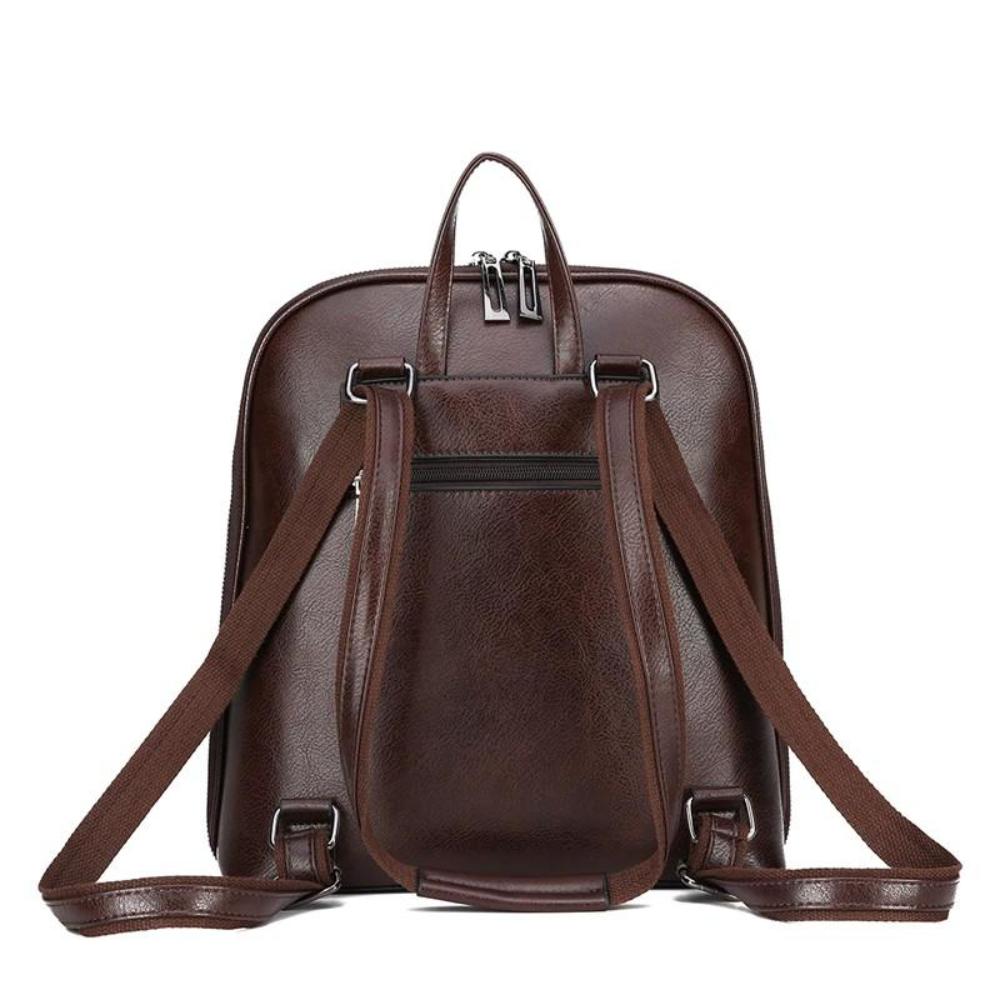 Classic Backpack with Double Zipper - Elegant Design