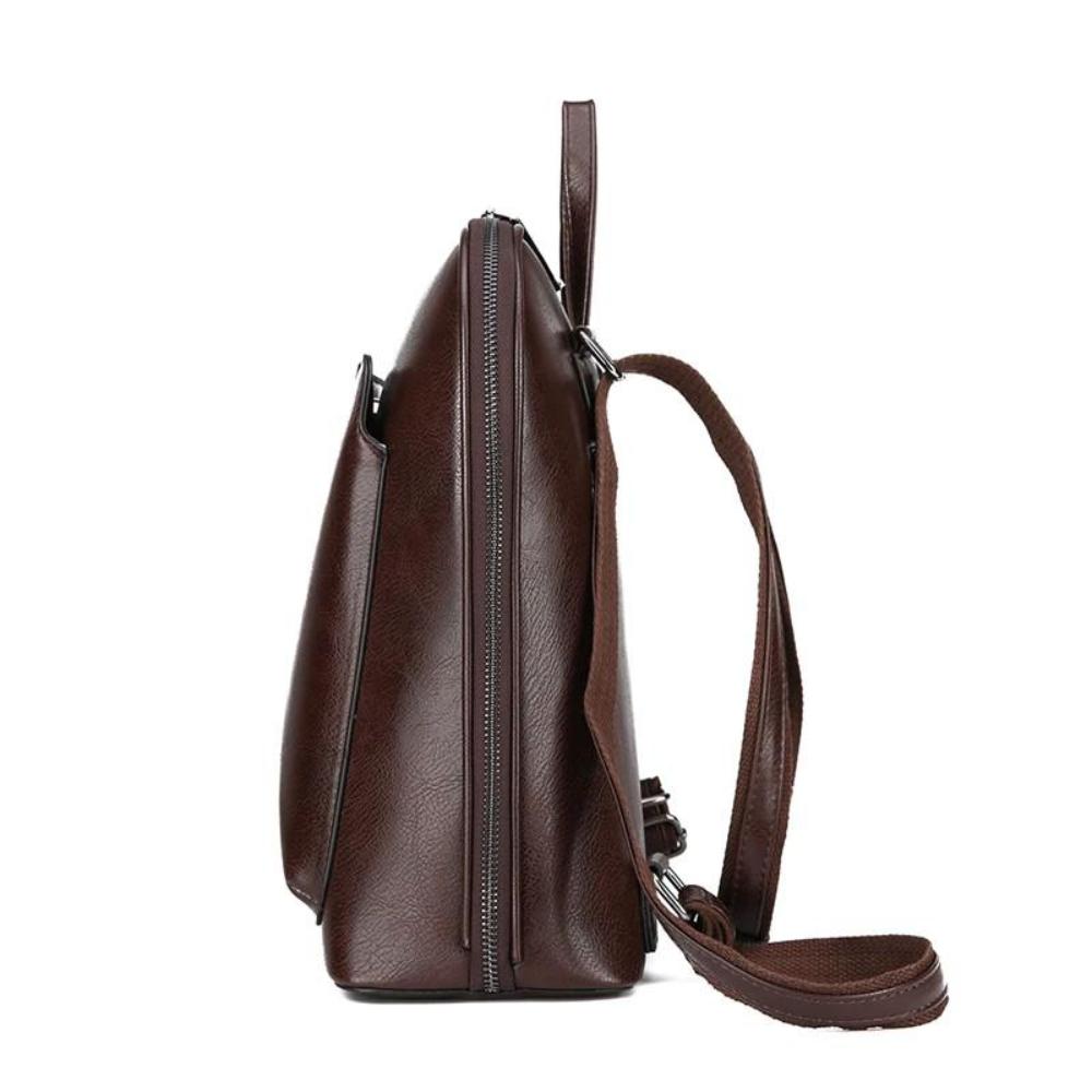 Classic Backpack with Double Zipper - Elegant Design