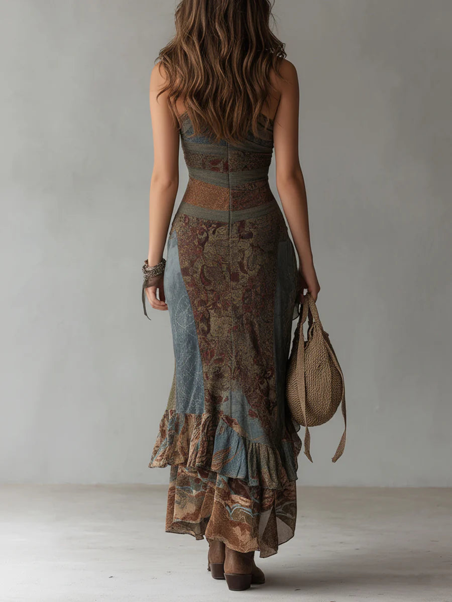 Sierra™ – One Shoulder Boho Maxi Dress
