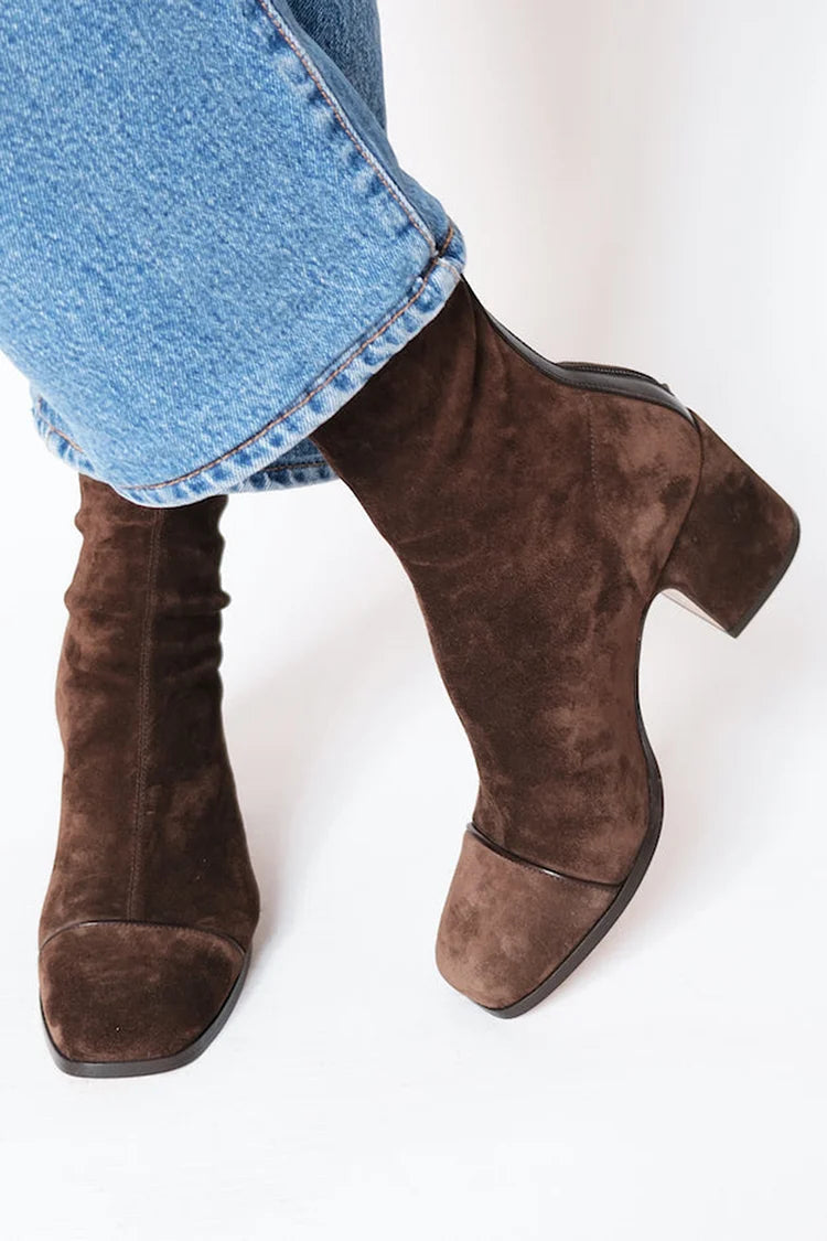 Louisa | Square Toe Heeled Boots