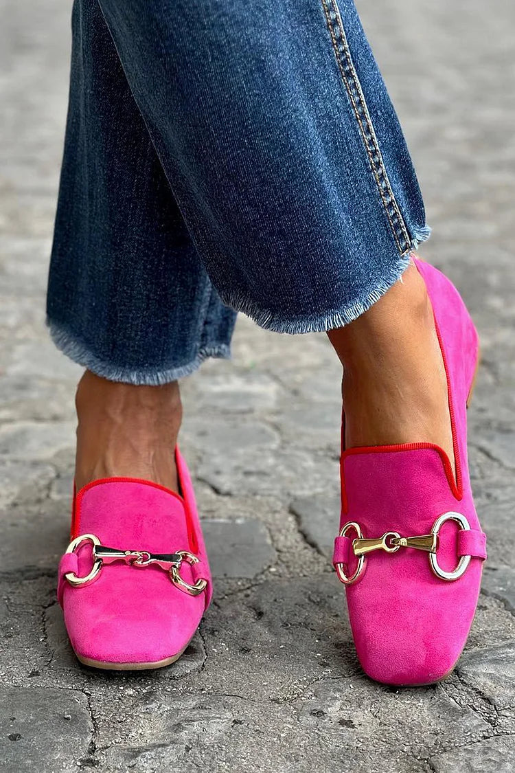 Fluorescerende loafer med metal detalje
