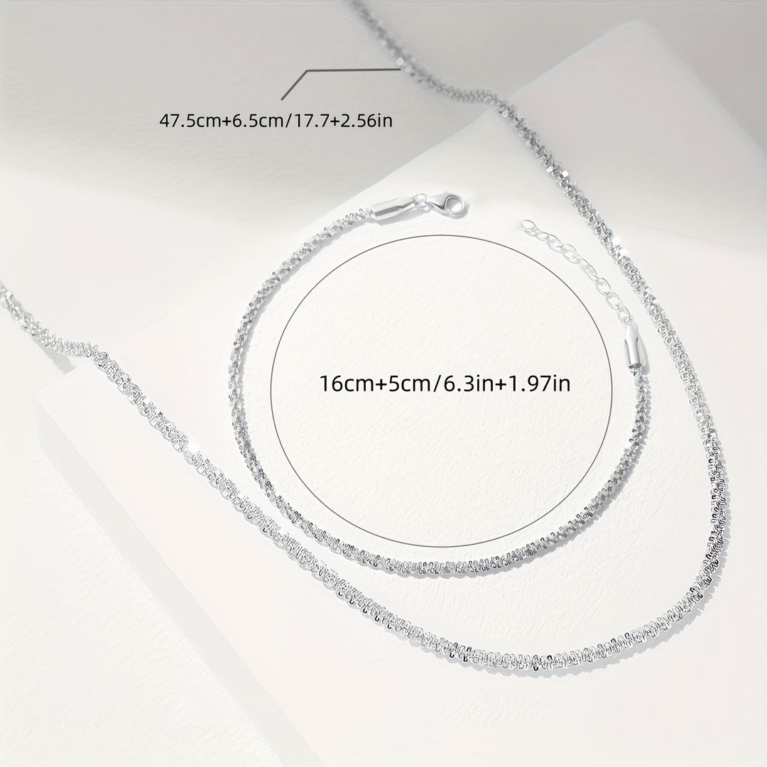 MINIMALIST SHIMMER NECKLACE & BRACELET SET