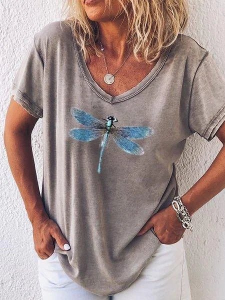 Estelle | T-shirt med V-udskæring