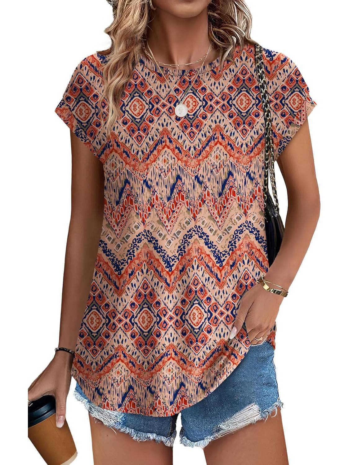Necie | Chic trykt bluse