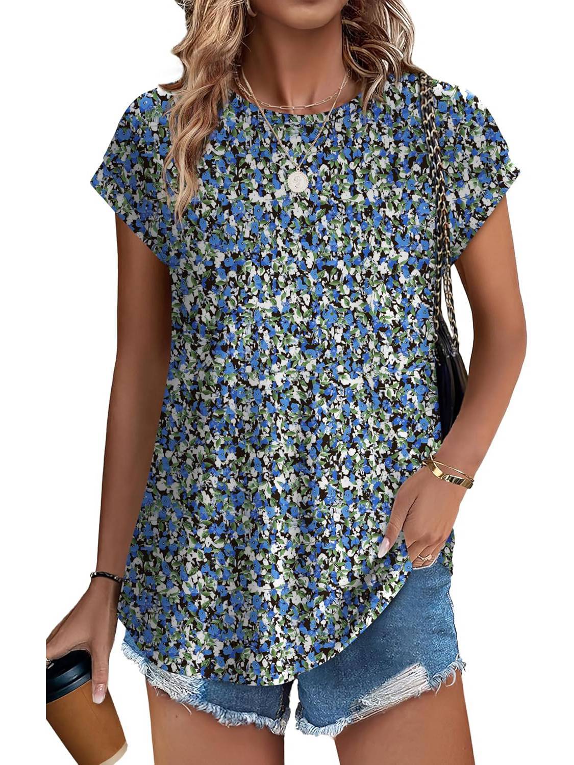 Necie | Chic trykt bluse