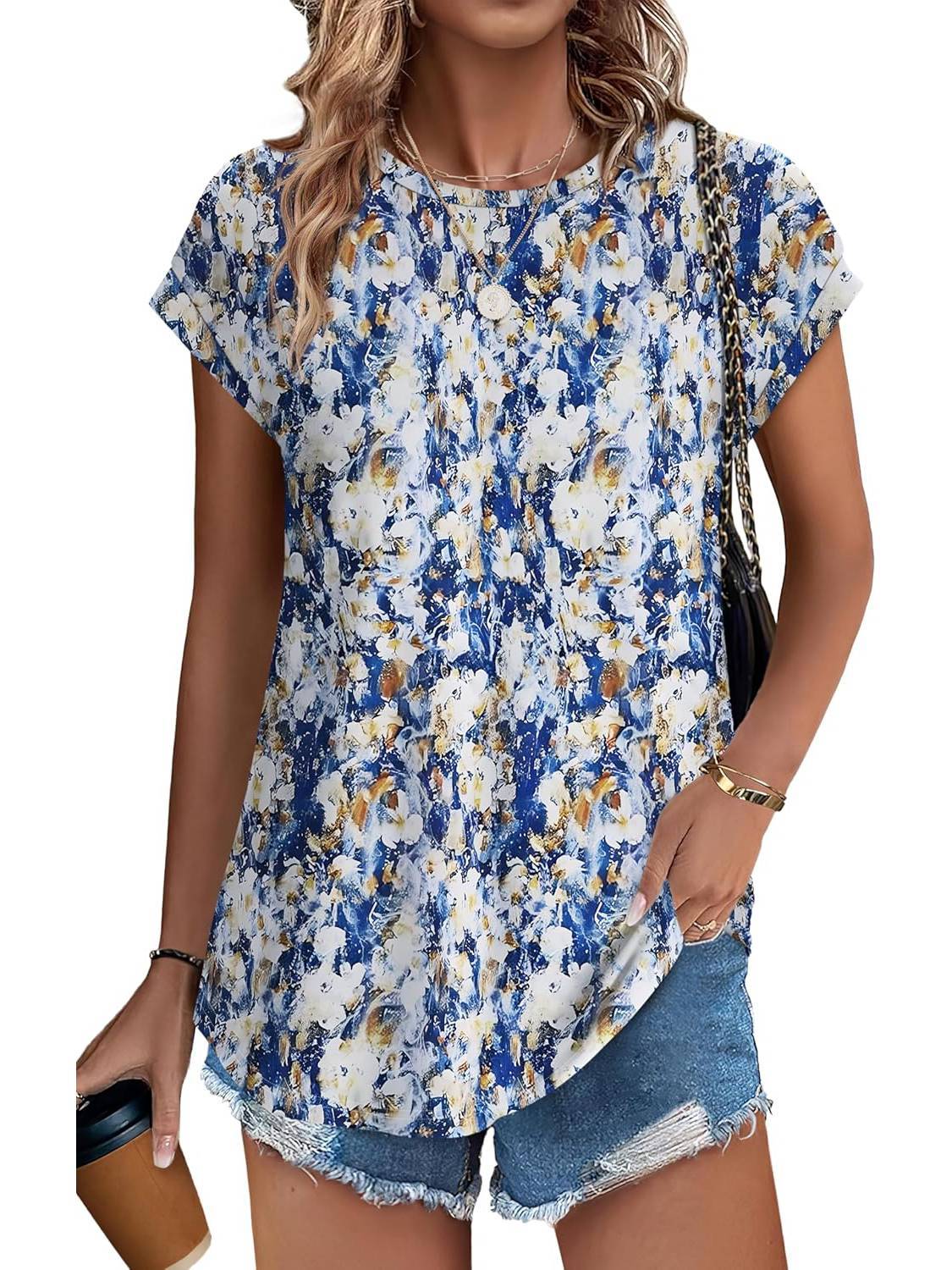 Necie | Chic trykt bluse