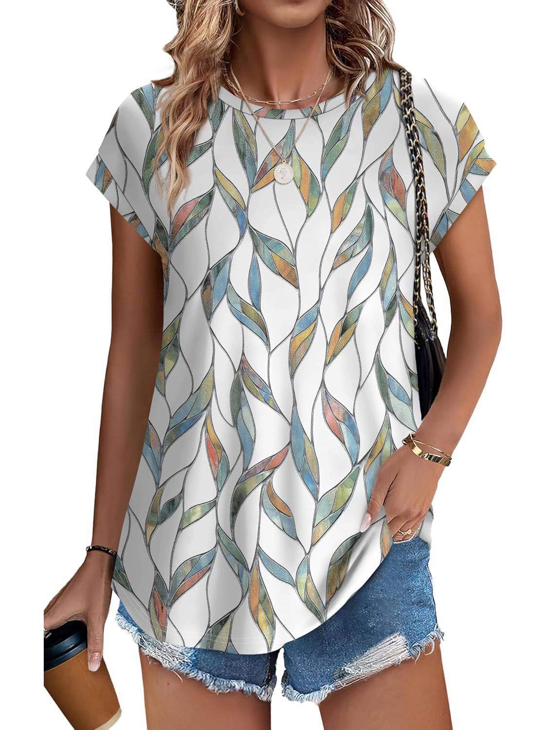 Necie | Chic trykt bluse