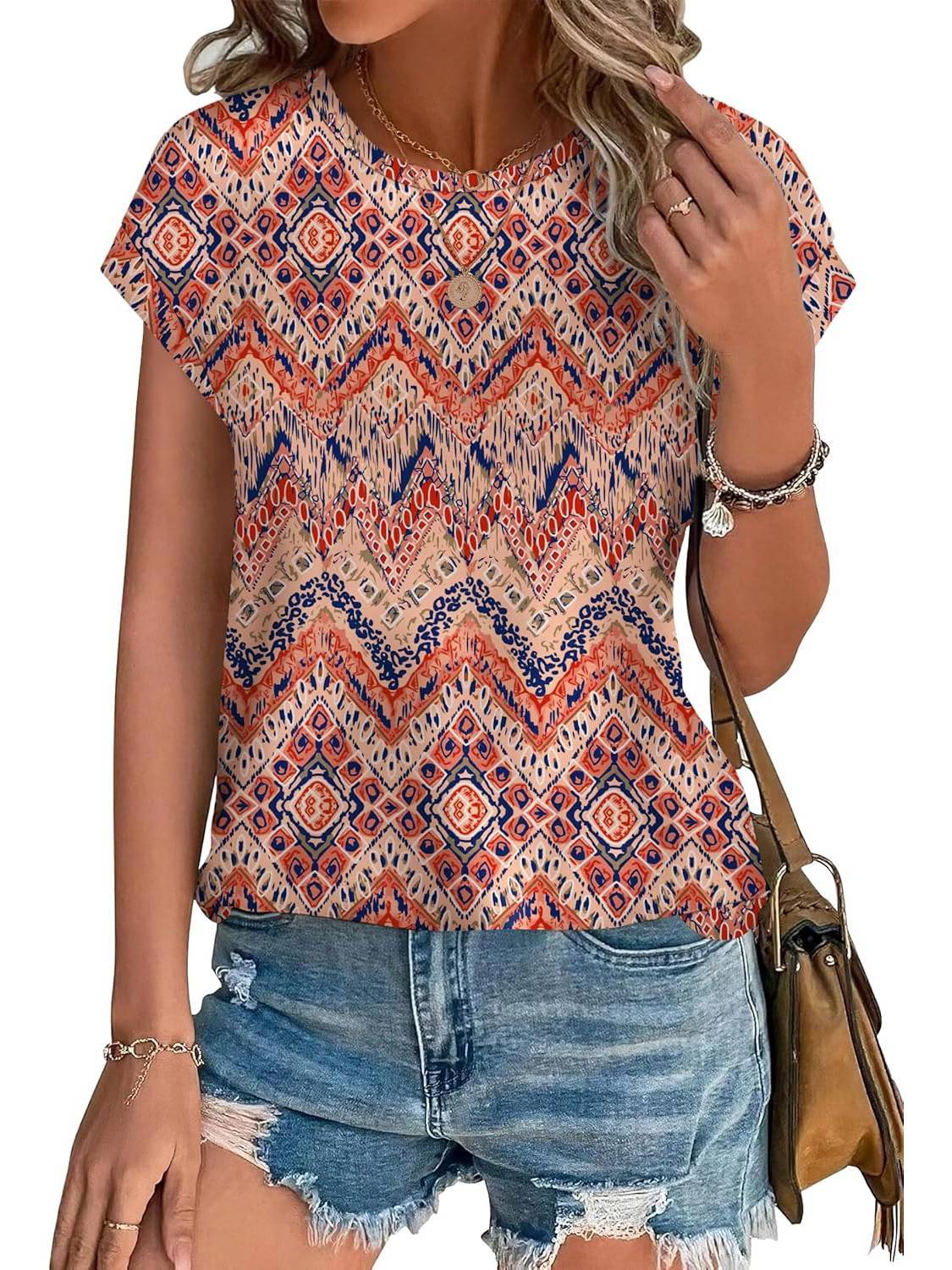 Necie | Chic trykt bluse