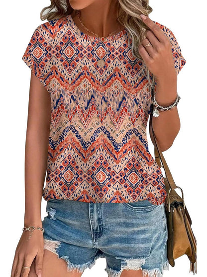 Necie | Chic trykt bluse