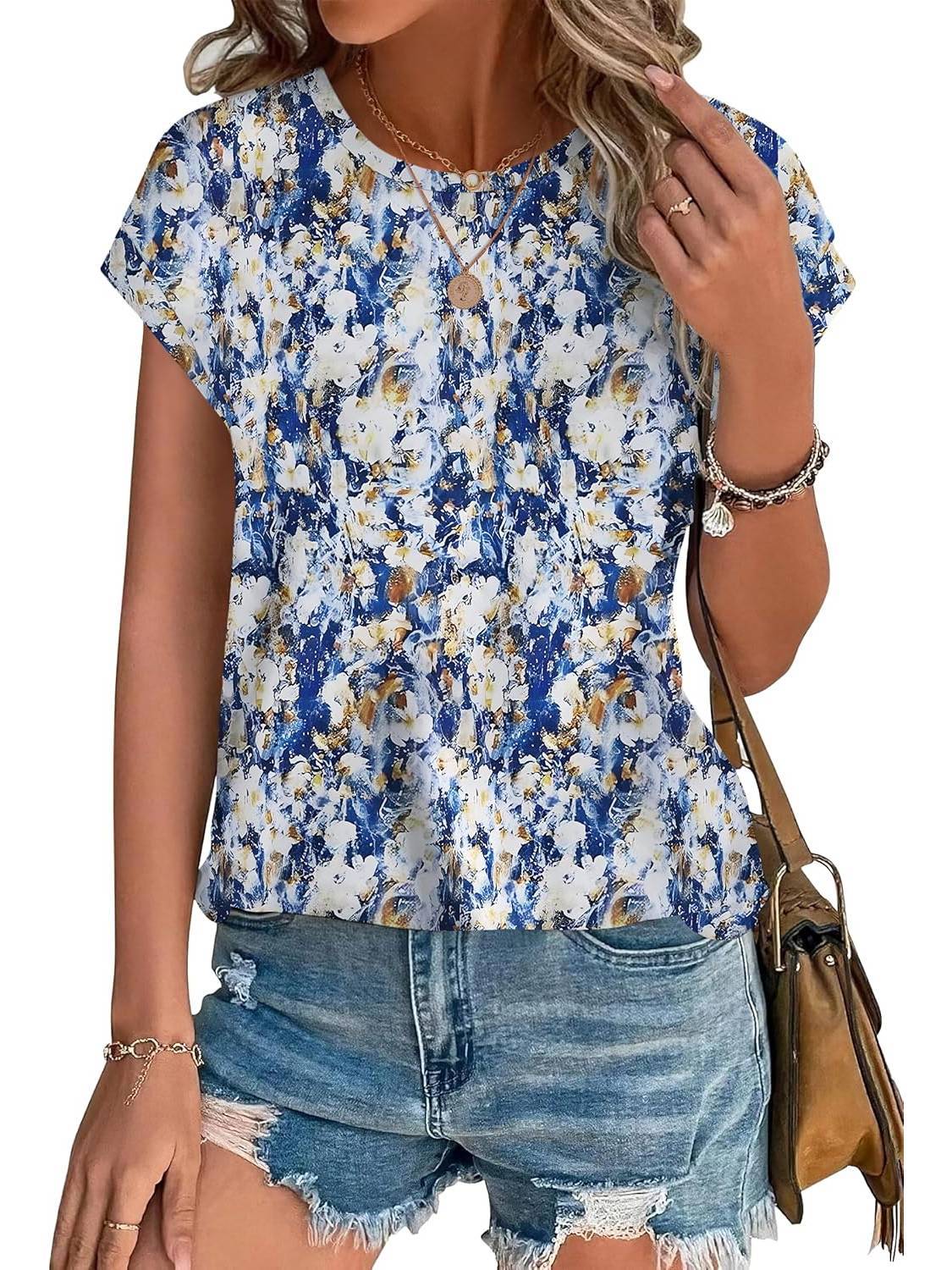Necie | Chic trykt bluse
