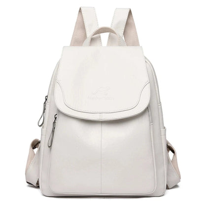 Eda | Anti-Theft Leather Backpack