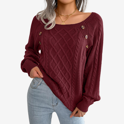 Meli™ Pullover mit Knopfdetail