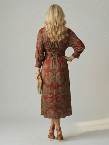 Lune | Natural Wrap Midi Dress