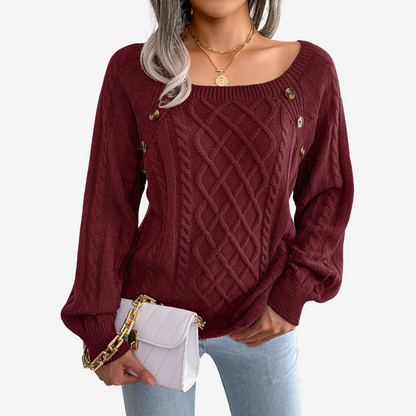 Meli™ Pullover mit Knopfdetail
