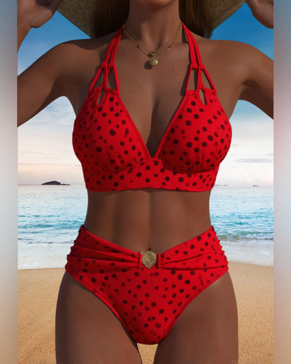 Melanie | Zweiteiliger sexy Bikini mit Polka-Dots