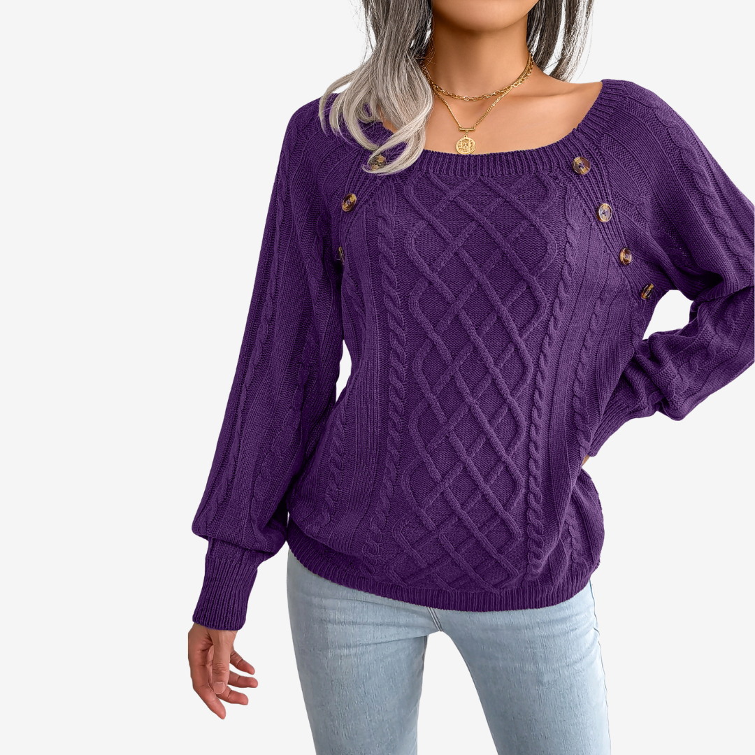 Meli™ Pullover mit Knopfdetail