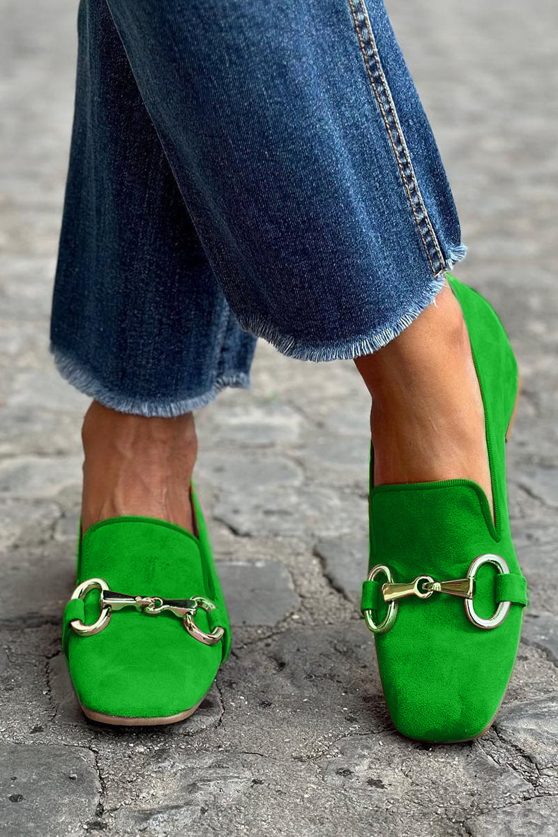 Fluorescerende loafer med metal detalje