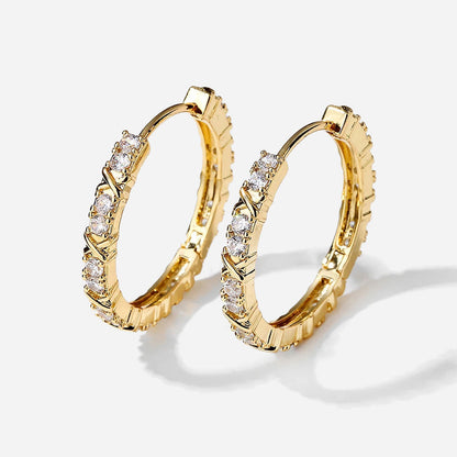 Aurelisse | Zirkonia-Kreuz-Ohrringe 18K Gold