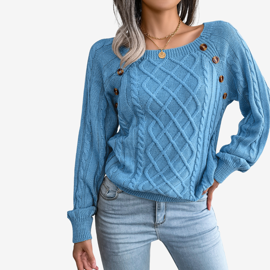 Meli™ Pullover mit Knopfdetail