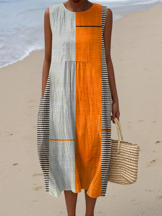 Opal | Color Block Midi Dress