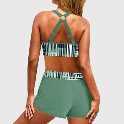 Janelle – Gerippter Bikini mit hohem Bund
