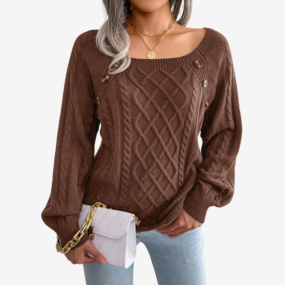 Meli™ Pullover mit Knopfdetail